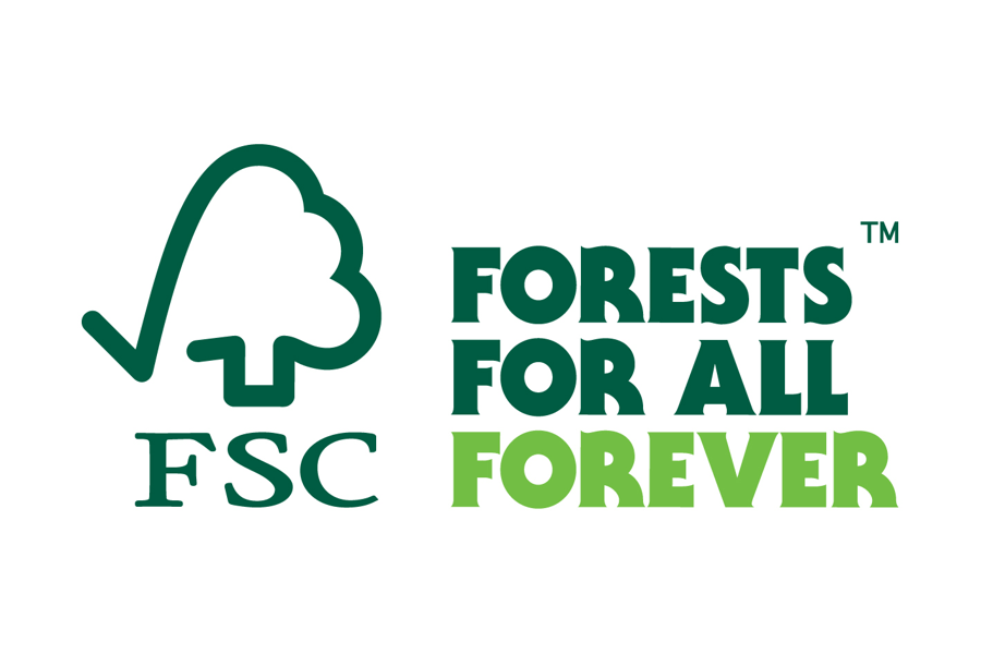 Logotip in slogan FSC: gozdovi za vse, za vedno